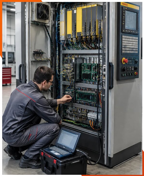 Ремонт систем ЧПУ FANUC промышленных станков в Иркутске